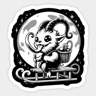 Cute Krampus Spooky Christmas Folklore Sticker